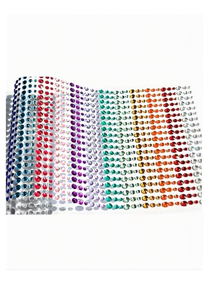 Crystal Gem Stickers Rhinestone Self Adhesive Jewels Sticker for Face Eyes Nails Kids DIY Craft Cards Embellishment Diamond Decorations 15 Colors 3 Sizes 900PCS - Image 3
