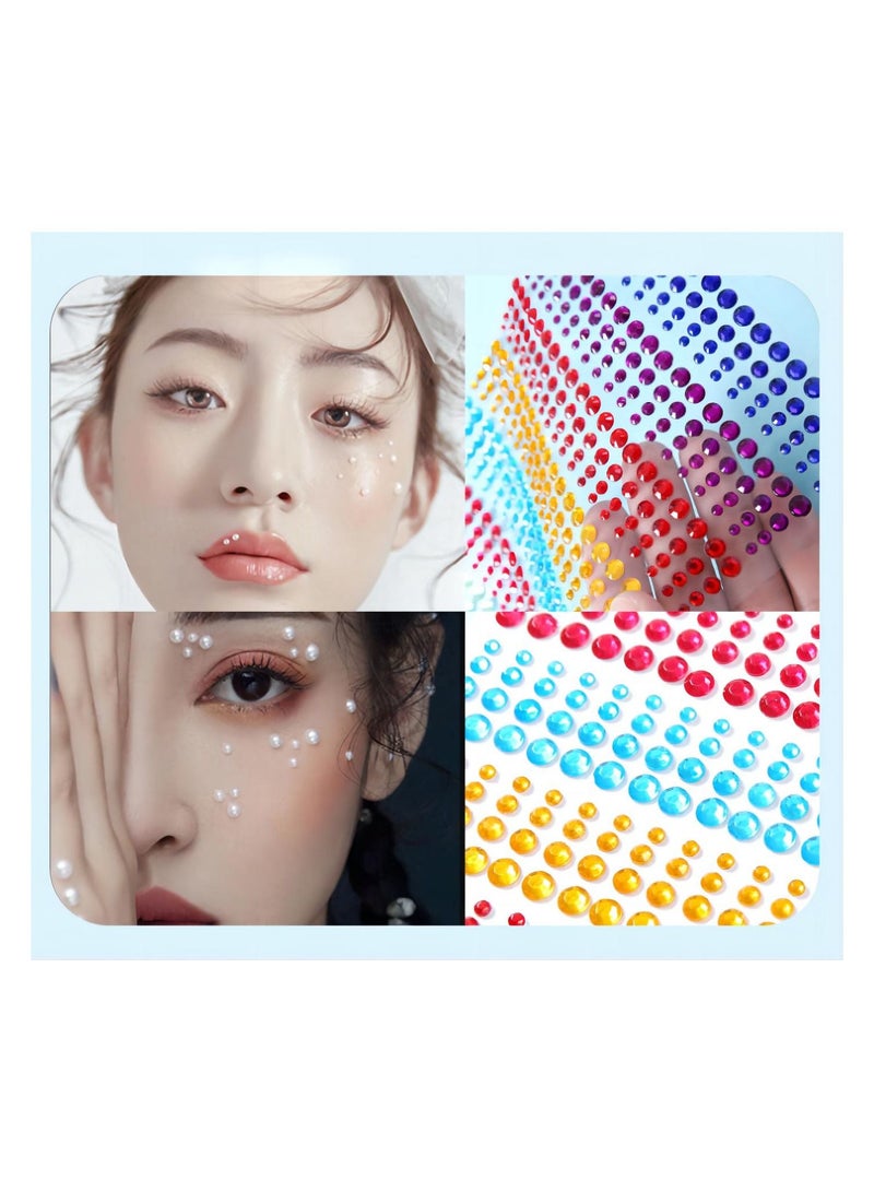 Crystal Gem Stickers Rhinestone Self Adhesive Jewels Sticker for Face Eyes Nails Kids DIY Craft Cards Embellishment Diamond Decorations 15 Colors 3 Sizes 900PCS - Image 4