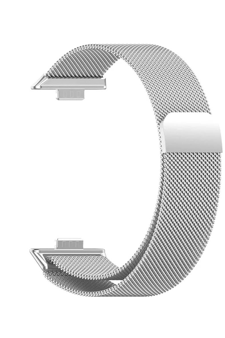 MHM Watch Band Compatible with Huawei Fit 4  pro 2025 Stainless Steel Metal Watch Band, Waterproof Adjustable Replacement Strap, Magnetic Mesh Band for Huawei Fit 4 2025 silver - Image 2