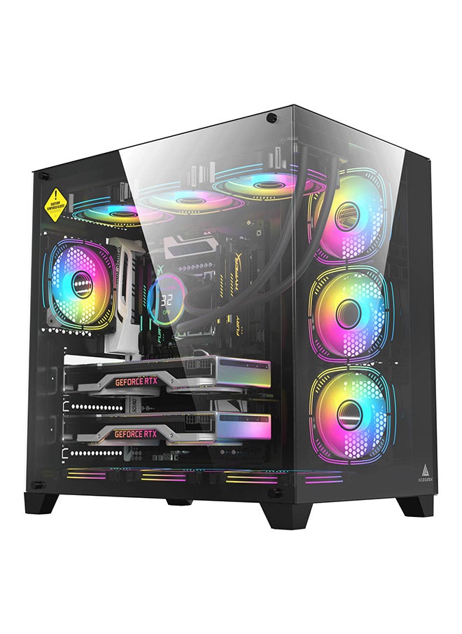 AYGRO ACEGEEK MERCURY GAMING PC - AMD RYZEN 5 7600X, RTX 4060 TWIN EDGE 8GB, M/B B650M-K DDR5, 32GB 6000MHZ RGB , 1TB GEN. 3X4 SSD,700W PSU, WINDOWS 11  - Image 1