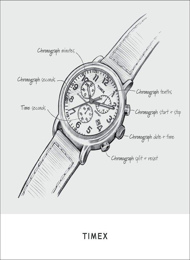Timex Tribute Men's Collegiate Weekender Chrono 40mm Quartz Leather Strap, Michigan Wolverines, - Image 2