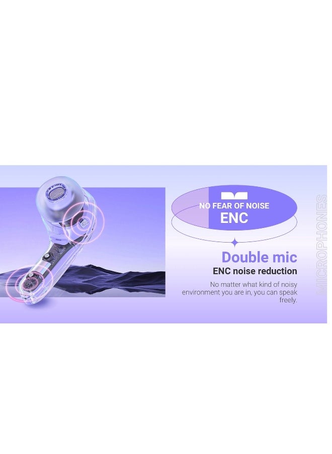 Generic True Wireless Display Bluetooth Earbuds with Environmental Noise Cancellation (ENC) Enhanced Bass Delivery Dual 13mm Drivers, Double Stereo Noise Cancellation Headset with Dual Mics Black  - Image 5