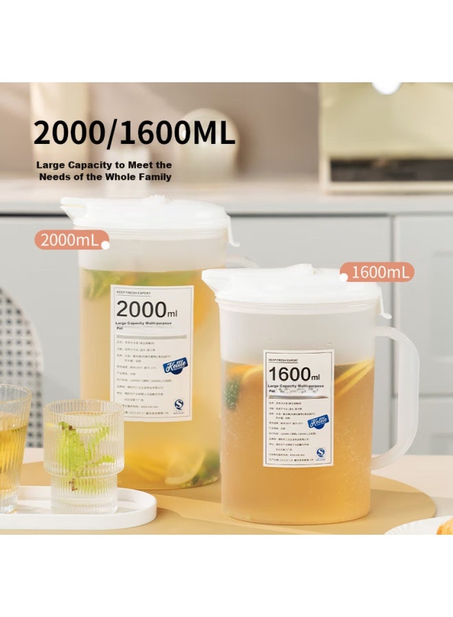 Caizhi Refrigerator Water Pitcher, Large Capacity, Cold Water Jug, Heat-resistant, Thickened Plastic, For Cold Water And Lemon Water, Pitcher, 2l, Cz6606 - Image 5