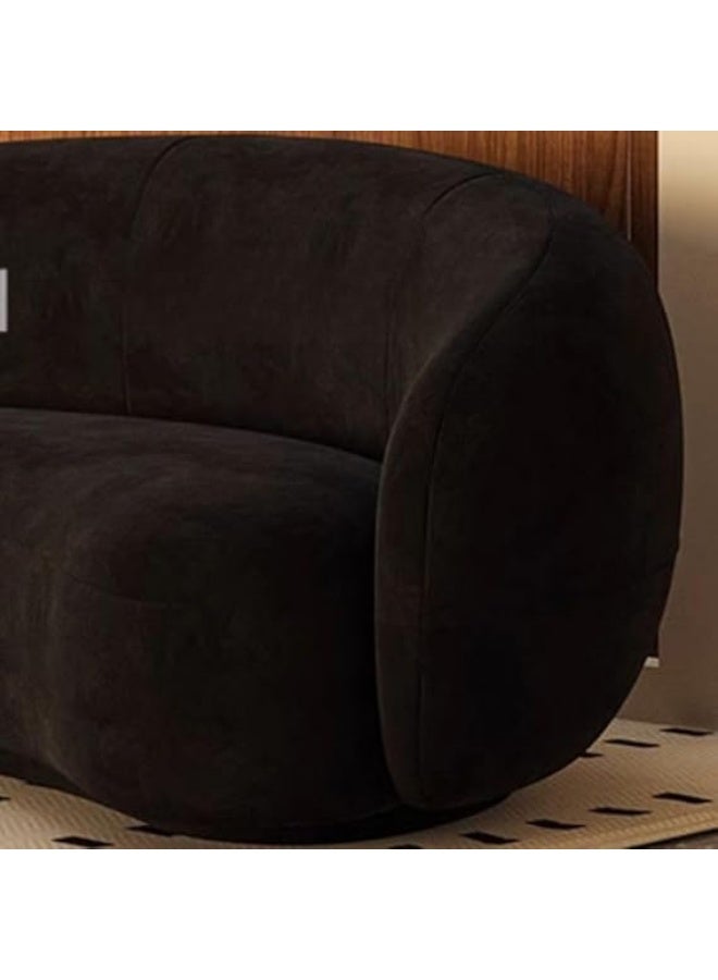Ripple FURNITURE UAE Homes Drawing Room Loveseat with Sloped Arms, Black Upholstery - Image 4