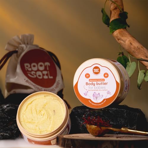 ROOT and SOIL - Moisturising Body Butter for Babies - Saffron 50 G (0+ Months)| 100% Natural & Herbal | Organic Baby Moisturiser | Organic Baby Lotion | Sulphate-Free | No Preservatives. - Image 2