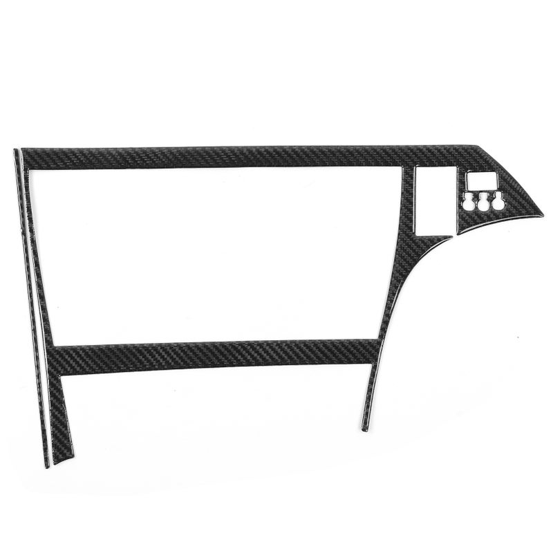2pcs Carbon Fiber GPS Display Panel Cover Frame Firmly Installing Fit for Prius 2012‑2015 RHD - Image 1