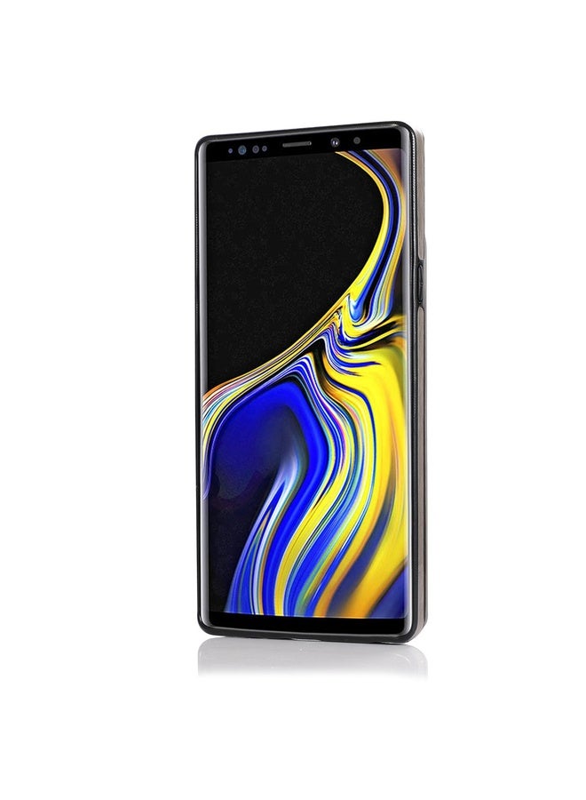 HuHa Case Cover For Samsung Galaxy Note9 Double Buckle Mandala Pattern PU+TPU Protective Case with Card Slots & Holder & Photo Frame(Grey)  - Image 3