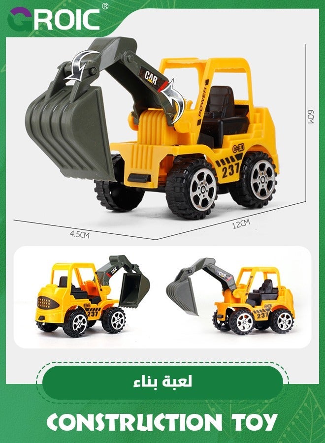 36 PCS Construction Toys Car Toy,Small Vehicles with Signs,Small Truck Excavator Construction,Bulldozer,Roller,Excavator Toy