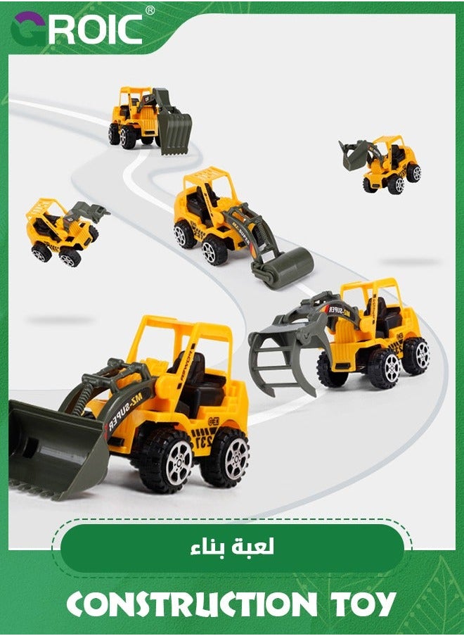 GROIC 36 PCS Construction Toys Car Toy,Small Vehicles with Signs,Small Truck Excavator Construction,Bulldozer,Roller,Excavator Toy  - Image 4