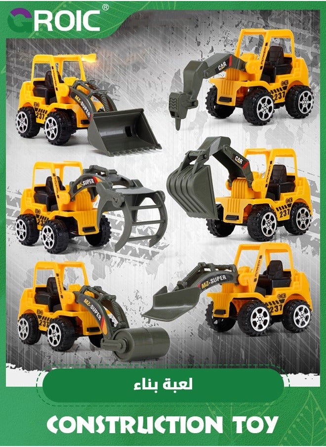 GROIC 36 PCS Construction Toys Car Toy,Small Vehicles with Signs,Small Truck Excavator Construction,Bulldozer,Roller,Excavator Toy  - Image 2