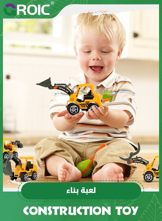 36 PCS Construction Toys Car Toy,Small Vehicles with Signs,Small Truck Excavator Construction,Bulldozer,Roller,Excavator Toy