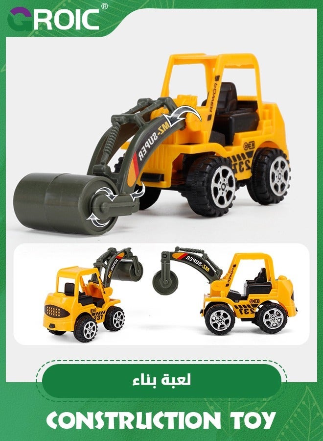 36 PCS Construction Toys Car Toy,Small Vehicles with Signs,Small Truck Excavator Construction,Bulldozer,Roller,Excavator Toy