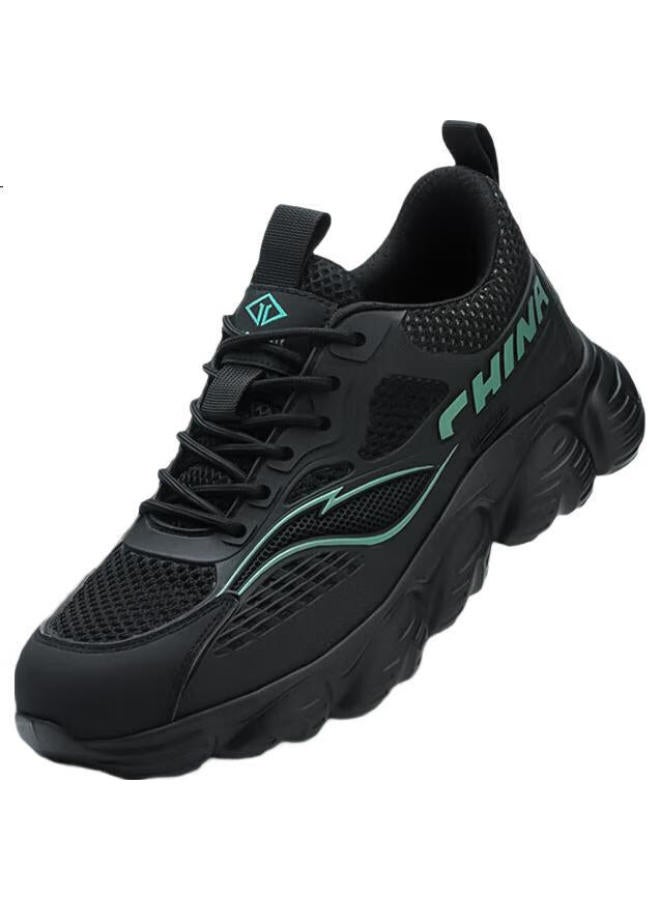 Dinggu Men'S Safety Shoes With Steel Toe Cap, Anti-Smashing And Puncture-Resistant, Lightweight, Comfortable, Breathable, Soft Sole, All-Season Style 1069Hei44 - Image 1