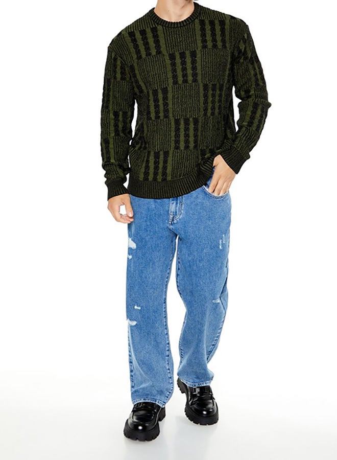 FOREVER 21 Checkered Cable Knit Sweater  - Image 4