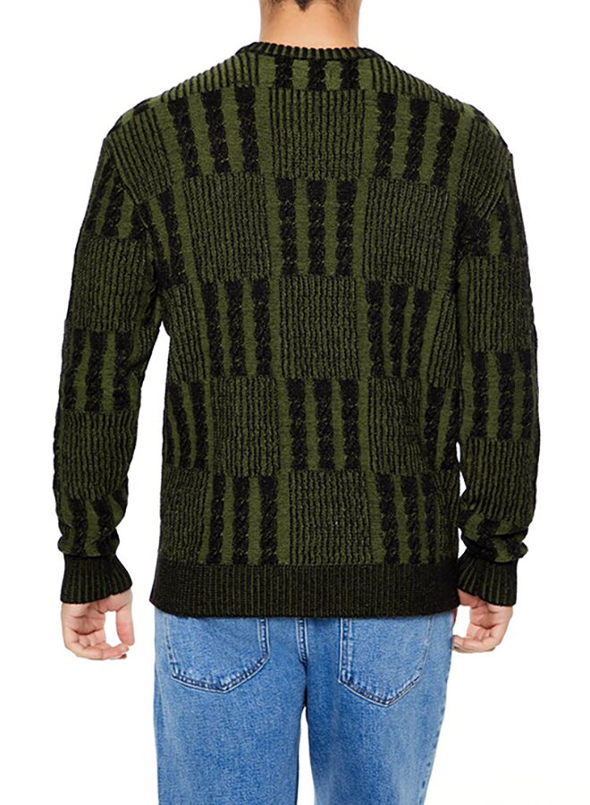 FOREVER 21 Checkered Cable Knit Sweater  - Image 3