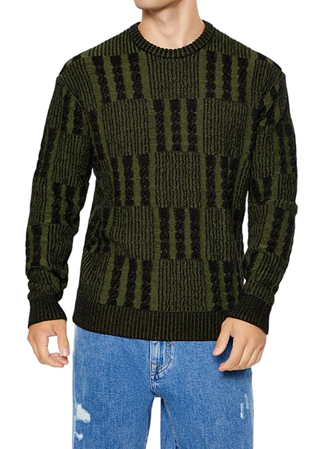 FOREVER 21 Checkered Cable Knit Sweater  - Image 1