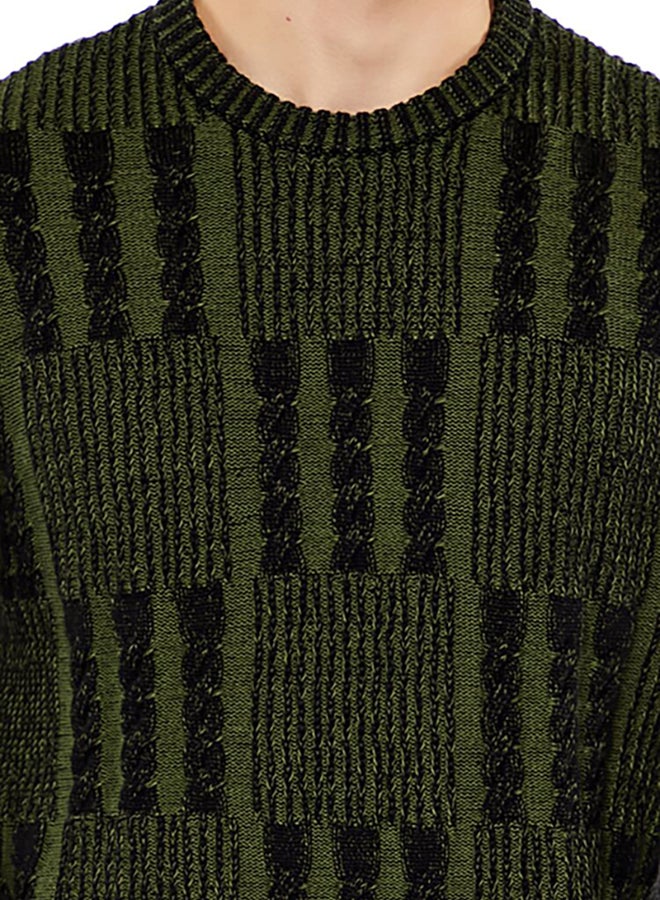 FOREVER 21 Checkered Cable Knit Sweater  - Image 5