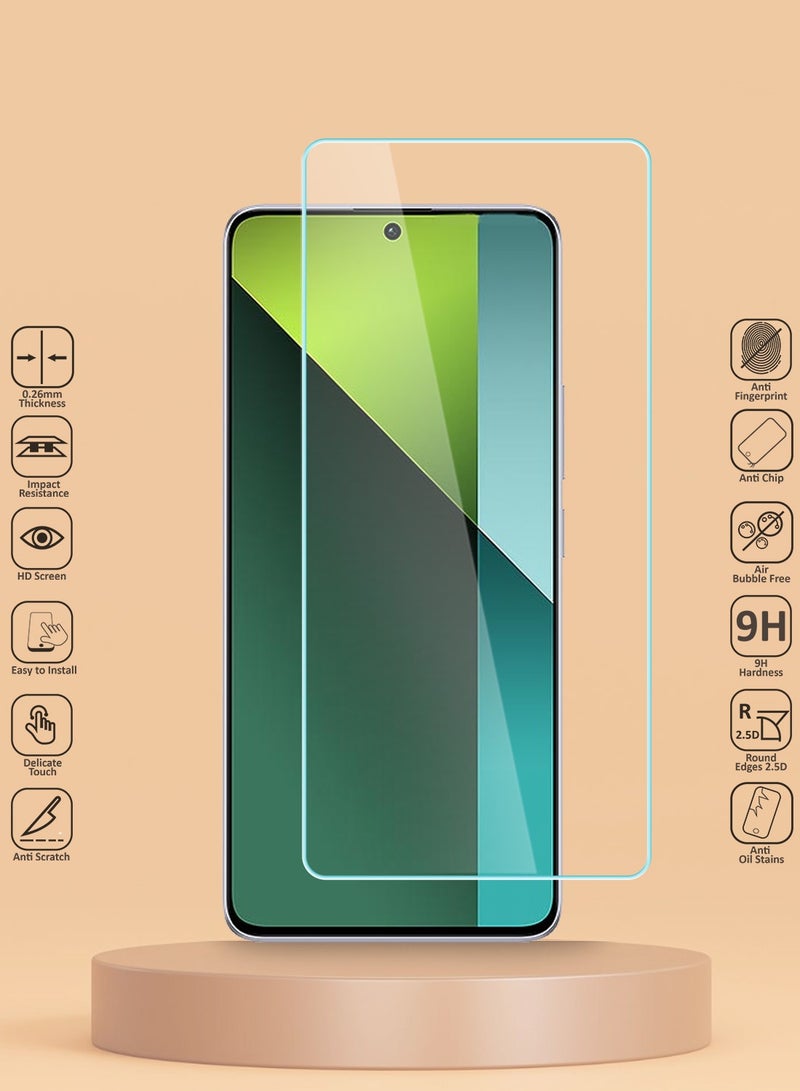 Techie واقي شاشة زجاجي مقوى عالي الدقة لهاتف Redmi Note 13 Pro - مضاد للانعكاس ومضاد للفقاعات وصلابة 9H 0.33 مم وحواف مستديرة وسهلة التركيب - Image 2