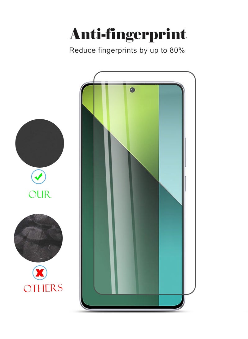 Techie - HD Tempered Glass Screen Protector for Redmi Note 13 Pro 4G - Anti Reflection Anti Bubbles 9H Hardness 0.33 mm Rounded Edges Easy Installation - Image 1
