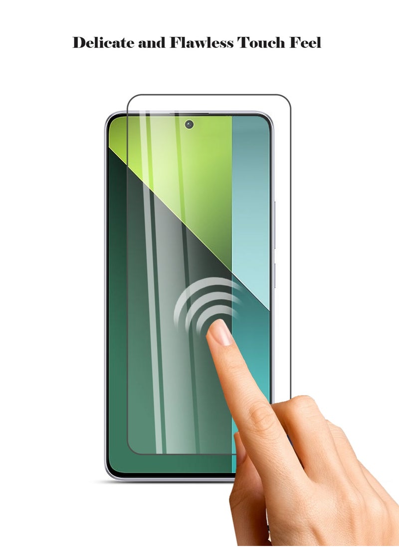 Techie - HD Tempered Glass Screen Protector for Redmi Note 13 Pro 4G - Anti Reflection Anti Bubbles 9H Hardness 0.33 mm Rounded Edges Easy Installation - Image 1