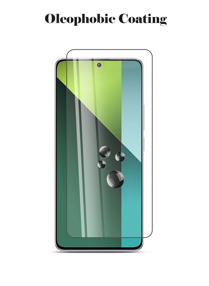 Techie - HD Tempered Glass Screen Protector for Redmi Note 13 Pro 4G - Anti Reflection Anti Bubbles 9H Hardness 0.33 mm Rounded Edges Easy Installation - Image 1