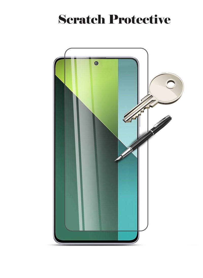 Techie - HD Tempered Glass Screen Protector for Redmi Note 13 Pro 4G - Anti Reflection Anti Bubbles 9H Hardness 0.33 mm Rounded Edges Easy Installation - Image 1