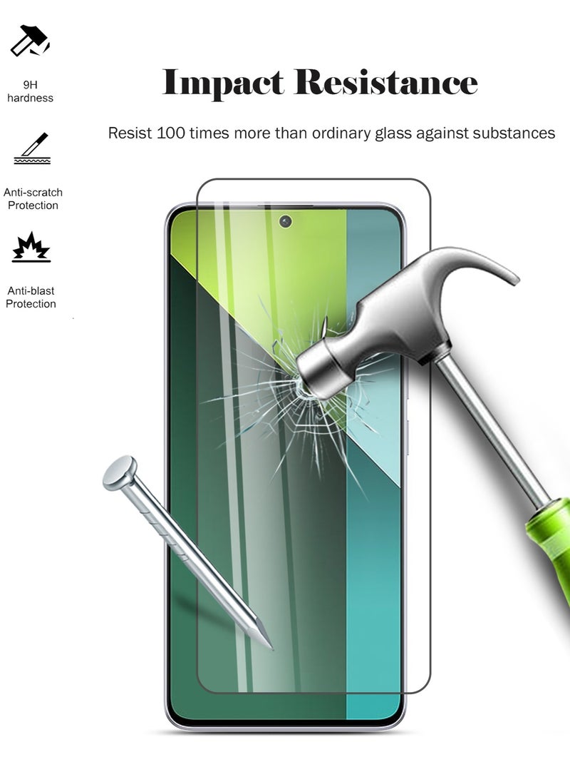 Techie - HD Tempered Glass Screen Protector for Redmi Note 13 Pro 4G - Anti Reflection Anti Bubbles 9H Hardness 0.33 mm Rounded Edges Easy Installation - Image 1