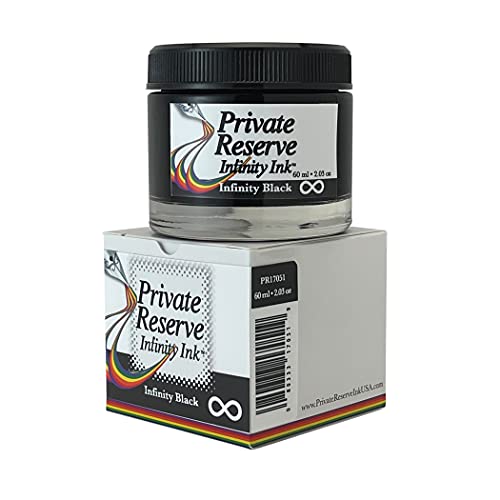 Private Reserve Ink® Infinity - 60 ml Ink Bottle for Fountain Pen (Infinity Black) ECO Formula (PR17051), Black - Image 2