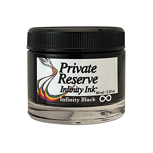 Private Reserve Ink® Infinity - 60 ml Ink Bottle for Fountain Pen (Infinity Black) ECO Formula (PR17051), Black - Image 1