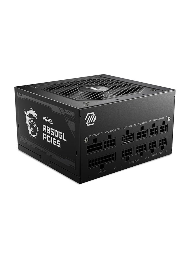 MSI 850W ATX Fully Modular Power Supply - MAG A850GL PCIE5 - (Active PFC/80 PLUS Gold) Black - Image 1