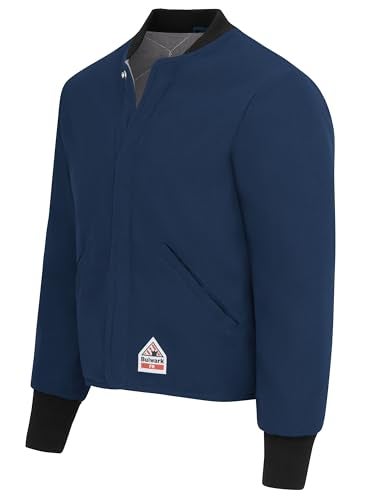 Bulwark FR Men's Midweight Nomex Flame Resistant Sleeved Jacket Liner, Navy, Small - Image 5