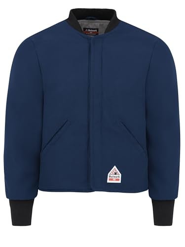 Bulwark FR Men's Midweight Nomex Flame Resistant Sleeved Jacket Liner, Navy, Small - Image 1
