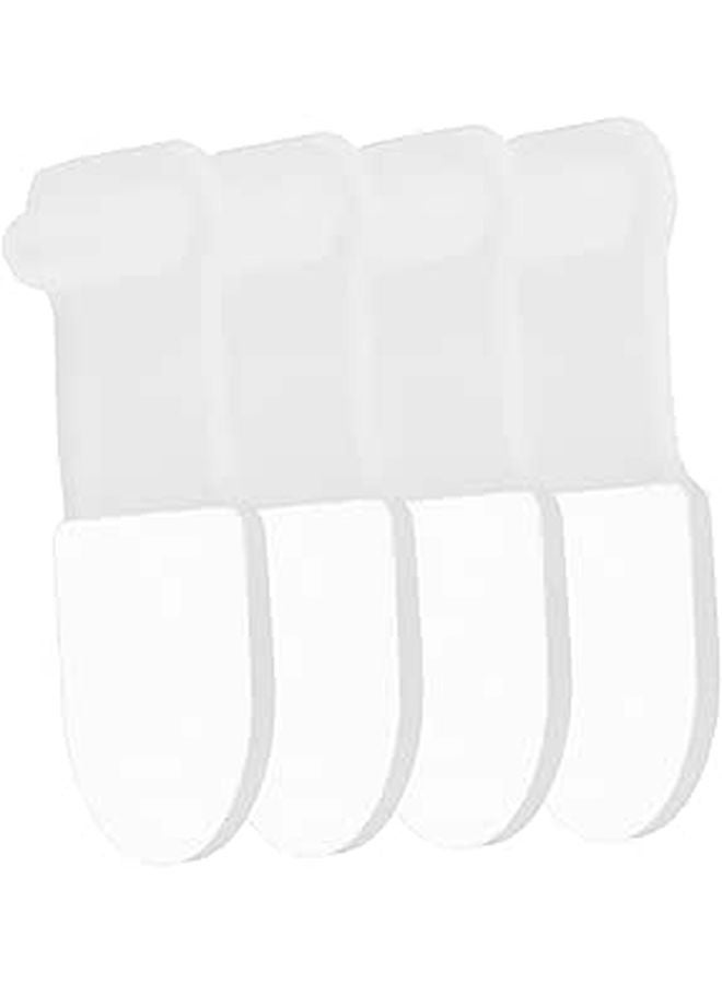 4Pcs Self Adhesive Micro USB Port Dust Plug Covers Black Easy Installation for Android Devices - Image 1