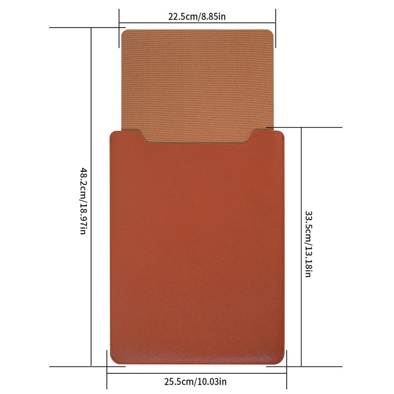 HexinYigjly Compatible with Apple 14 inch/13.3 inch Laptop Sleeve, Padded Case, Thin Portable, Versatile Bag - Compatible with 2022 Pro, 2015 Pro, Air-Brown - Image 2