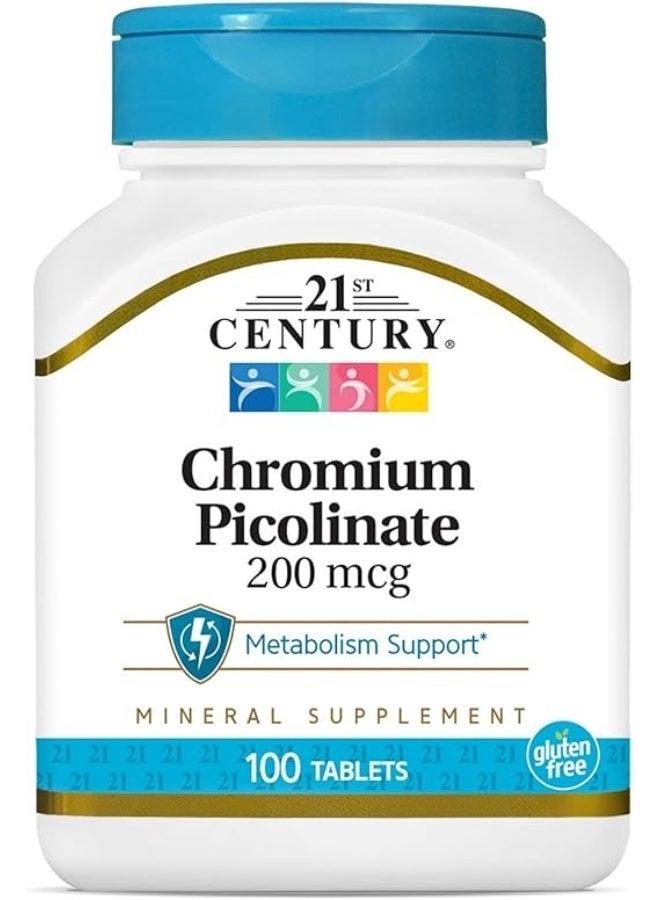 21st Century Chromium Picolinate, 200 mcg 100 Tablets - Image 5