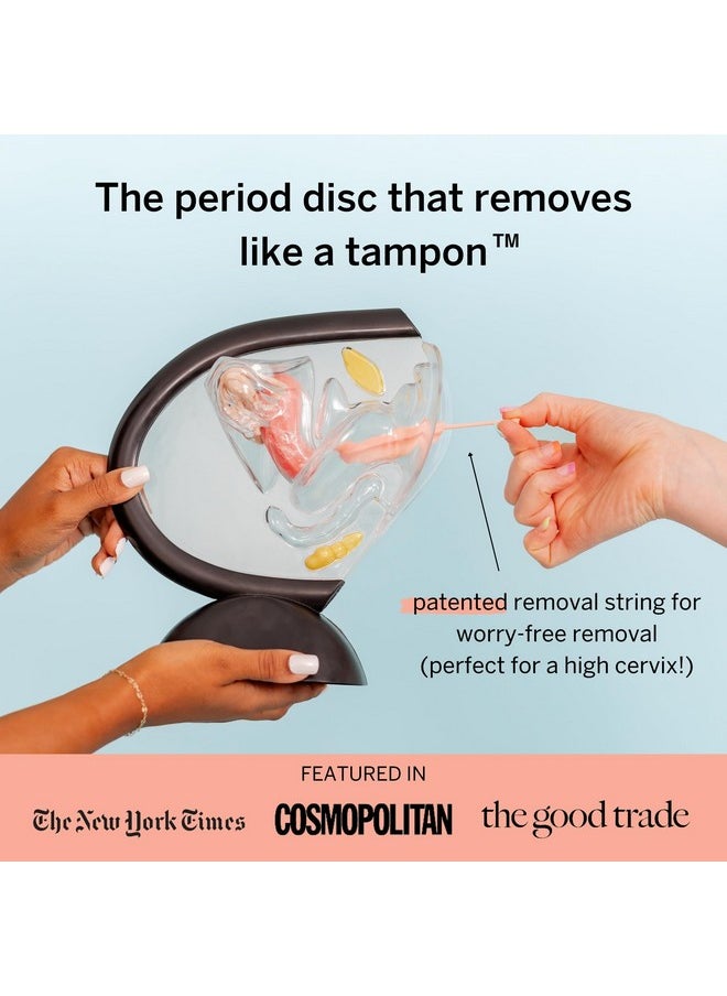 Pixie Cup - Pixie Menstrual Disc - No Metals or Toxins - 100% Medical-Grade Silicone - Ranked 1 for Most Soft Reusable Period Disc - Removes Like a Tampon - Wear 12 Hours - Capacity of 3 Tampons (Small) - Image 1
