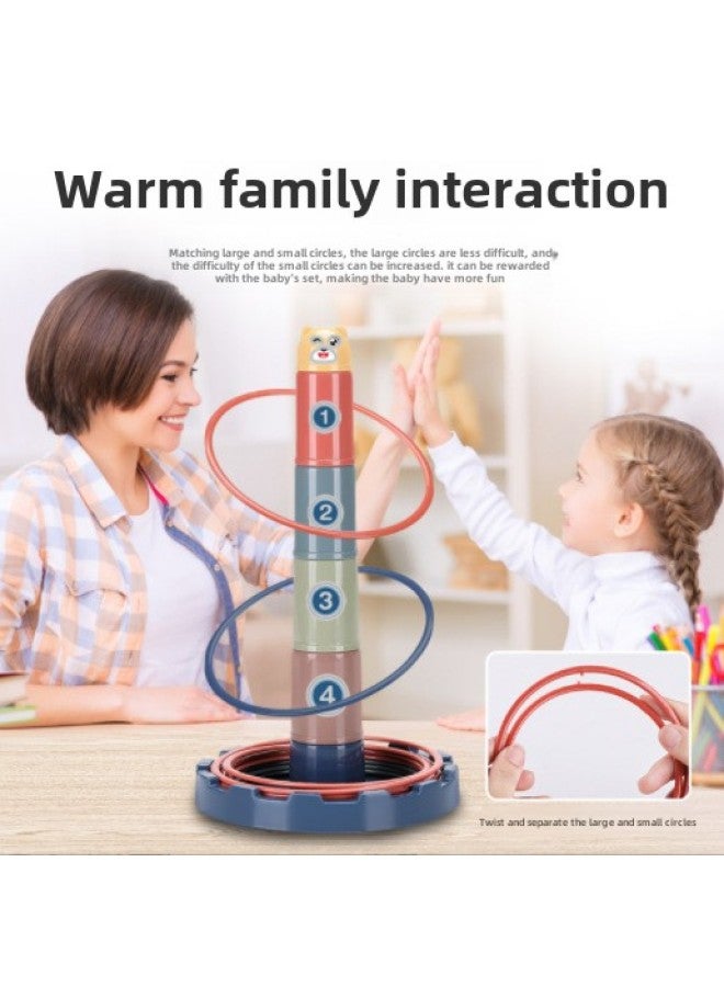 Kidsren's Toys Track Spinner Rolling Ball Early Education Jenga Hoop Toy Tabletop Game-Color:5th Floor Of Shooting Spinner  - Image 4