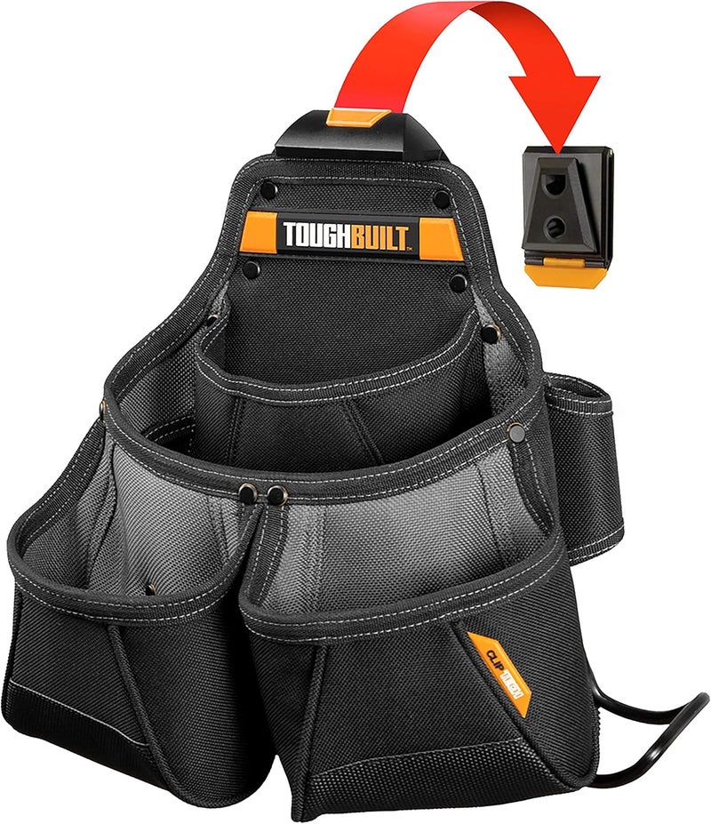 TOUGHBUILT – Compact Drill Holster, Heavy-Duty Tool Holster with ClipTech Hub, Adjustable Drill Strap, Bit Pockets, and Rugged 1680D Construction for Secure Jobsite Access - Image 1