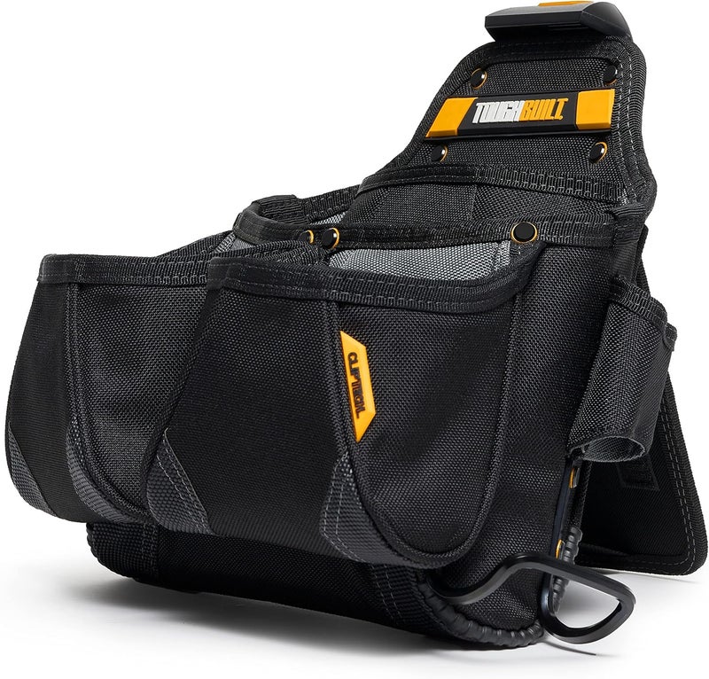TOUGHBUILT – Compact Drill Holster, Heavy-Duty Tool Holster with ClipTech Hub, Adjustable Drill Strap, Bit Pockets, and Rugged 1680D Construction for Secure Jobsite Access - Image 4