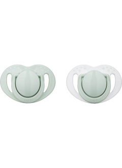 Mamajoo Sterilization & Storage Box Silicone Orthodontic Double Pacifier Powder Green / 12 Months +  - Image 1