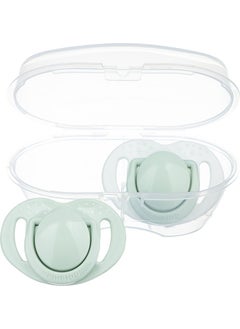 Mamajoo Sterilization & Storage Box Silicone Orthodontic Double Pacifier Powder Green / 12 Months +  - Image 3
