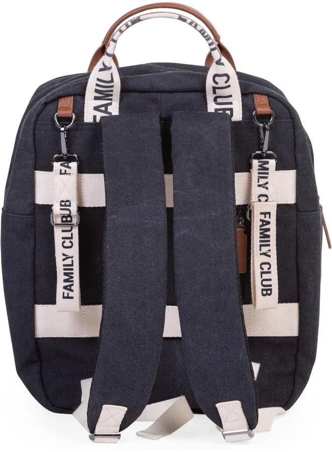 تشايلد هوم Childhome Family Bag Club Changing Backpack - Large Capacity, Multifunctional with 11 Compartments, Isothermal Pockets, Trolley Suitcase Attachment, 20.5L, Black