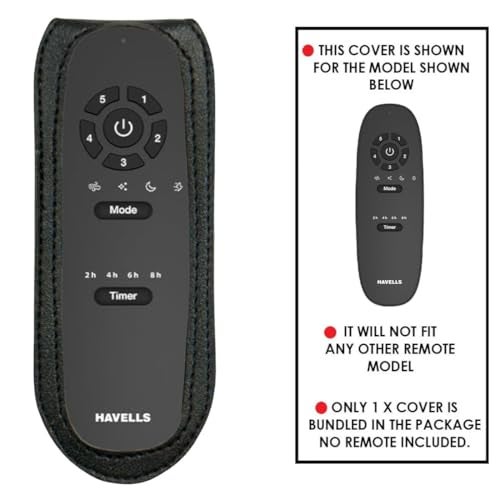Zaoma Flip Case Cover Compatible for Remote of Havells Stealth Air Elio Prime Enticer Ambrose Ceiling Fan (Please Match The Image with Your Existing Remote Before Placing The Order) (FANREM_410_BLK) - Image 2