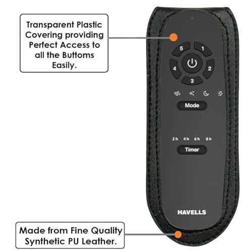 Zaoma Flip Case Cover Compatible for Remote of Havells Stealth Air Elio Prime Enticer Ambrose Ceiling Fan (Please Match The Image with Your Existing Remote Before Placing The Order) (FANREM_410_BLK) - Image 3