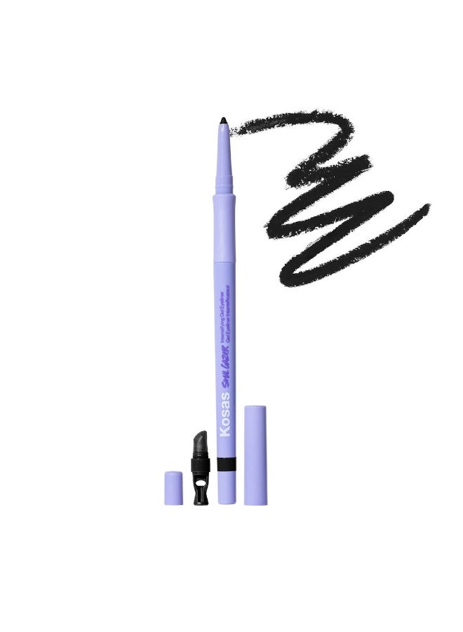 Kosas Gel eyeliner for a dramatic eye look _Graphite - Matte Creamy Beige - Image 2