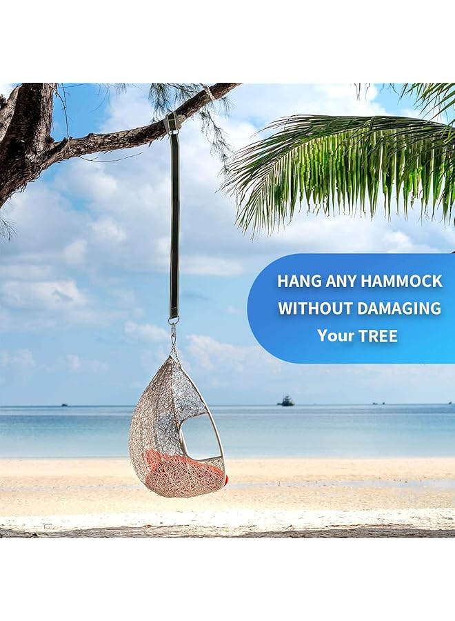 KASTWAVE Safe Tree Swing Hanging Straps Kit Holds 2800 Lbs (Sgs Certified) 5Ftx2 Hammock Straps With 2 Heavy Duty Locking Carabiners And 2 Tree Protectors Easy & Fast Way To Hang Any Swing Or Hammock - Image 3