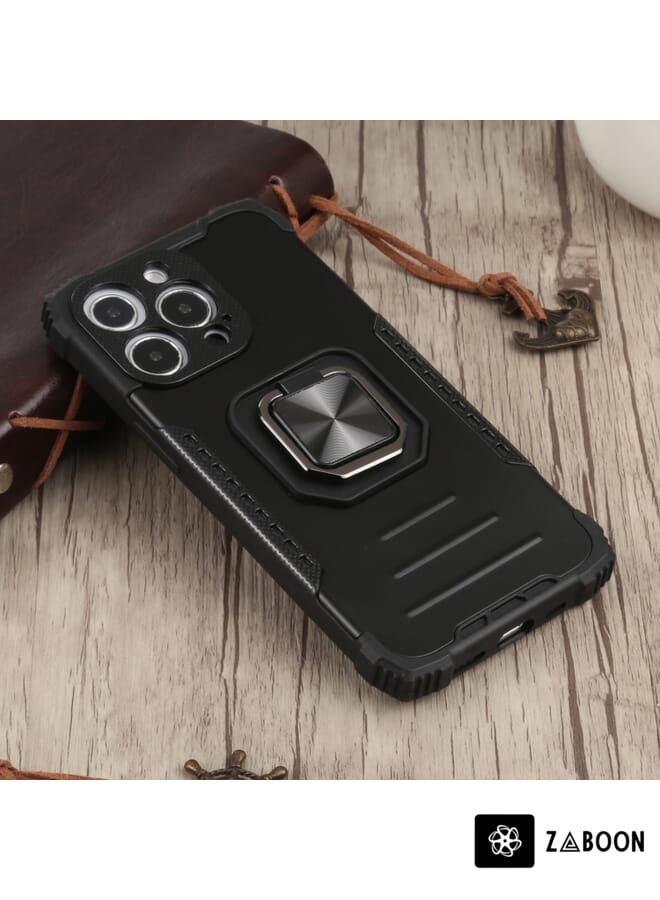 Zaboon Protective Case Cover For iPhone 13 Pro Fierce Warrior Series Armor All-inclusive Shockproof Aluminum Alloy + TPU Protective Case with Ring Holder - Image 2