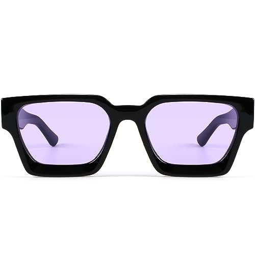 GFUIARA Trendy Square Sunglasses for Men Women Fashion Thick Rectangle Sun Glasses UV Protection Shades Designer Style - Image 2