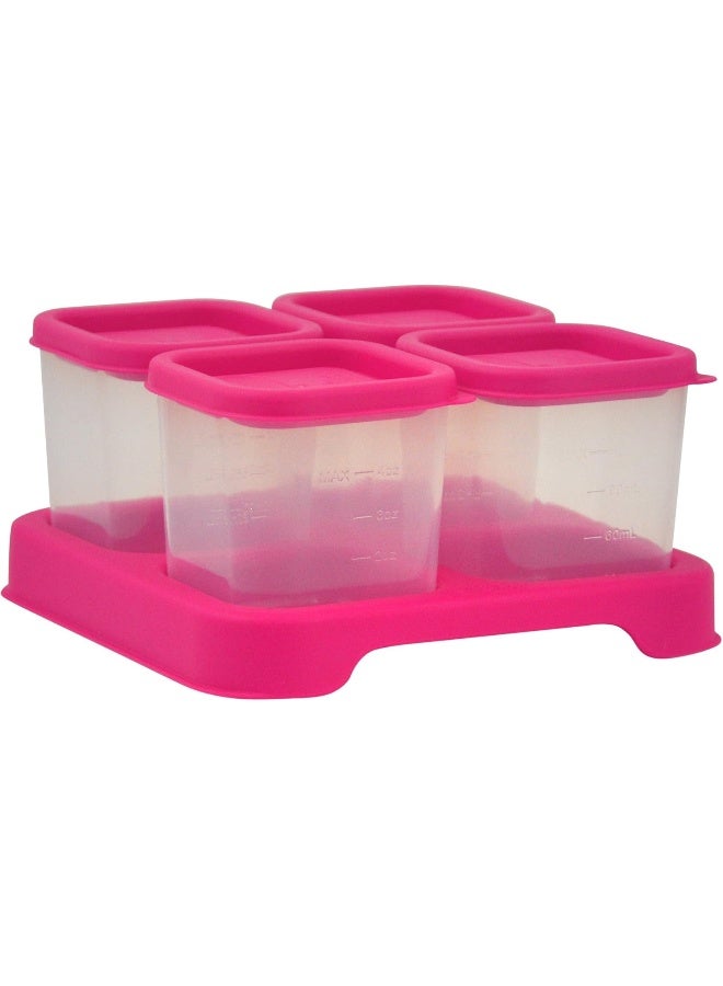 Green Sprouts baby Fresh Baby Food Unbreakable Cubes (4oz/4pk)-Pink - Image 1