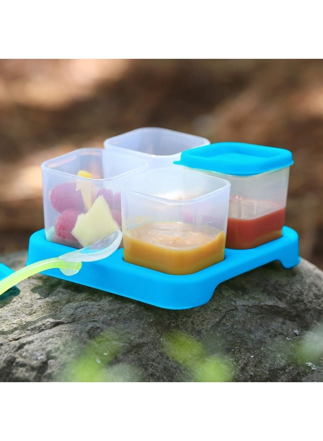 Green Sprouts baby Fresh Baby Food Unbreakable Cubes (4oz/4pk)-Pink - Image 4